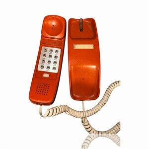 Western Electric Trimline Touch-Tone Corded Telephone Orange Handset